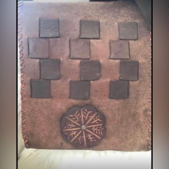 Retro Vintage Genuine Leather Handbag 
Handmade; ITALY - Picture 2 of 5